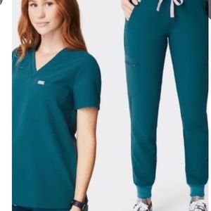 Figs scrub set Caribbean blue XS